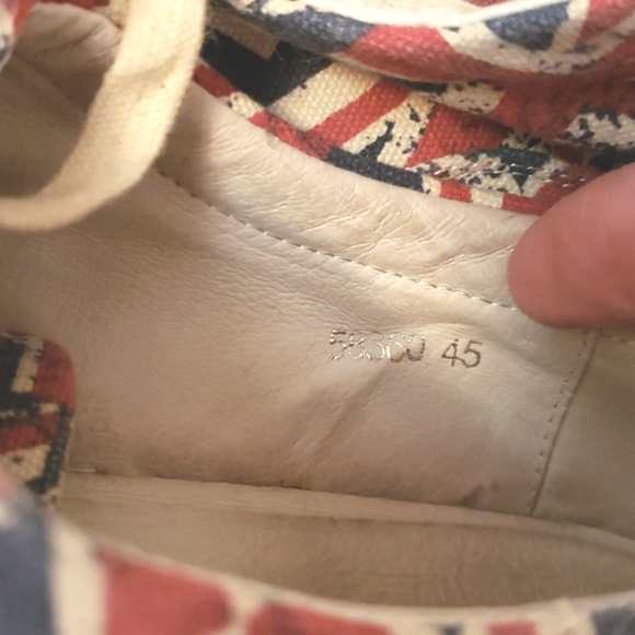 Antonio Biaggi Union Jack canvas Sneakers 11.5 EUC - Picture 8 of 9